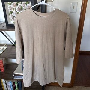 Uniqlo Tan Short Sleeve T-Shirt